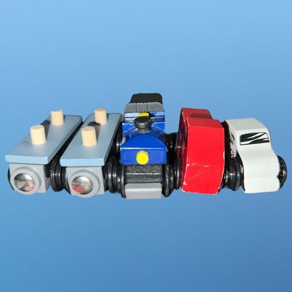 Lot Of KidKraft Wooden Train Track Set 59 Pieces - Picture 2 of 6